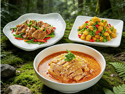 AI美食摄影 I 当火锅和川菜遇上山野风