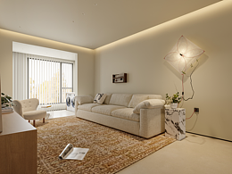 现代极简风 客餐厅 X 混沌空间效果表现