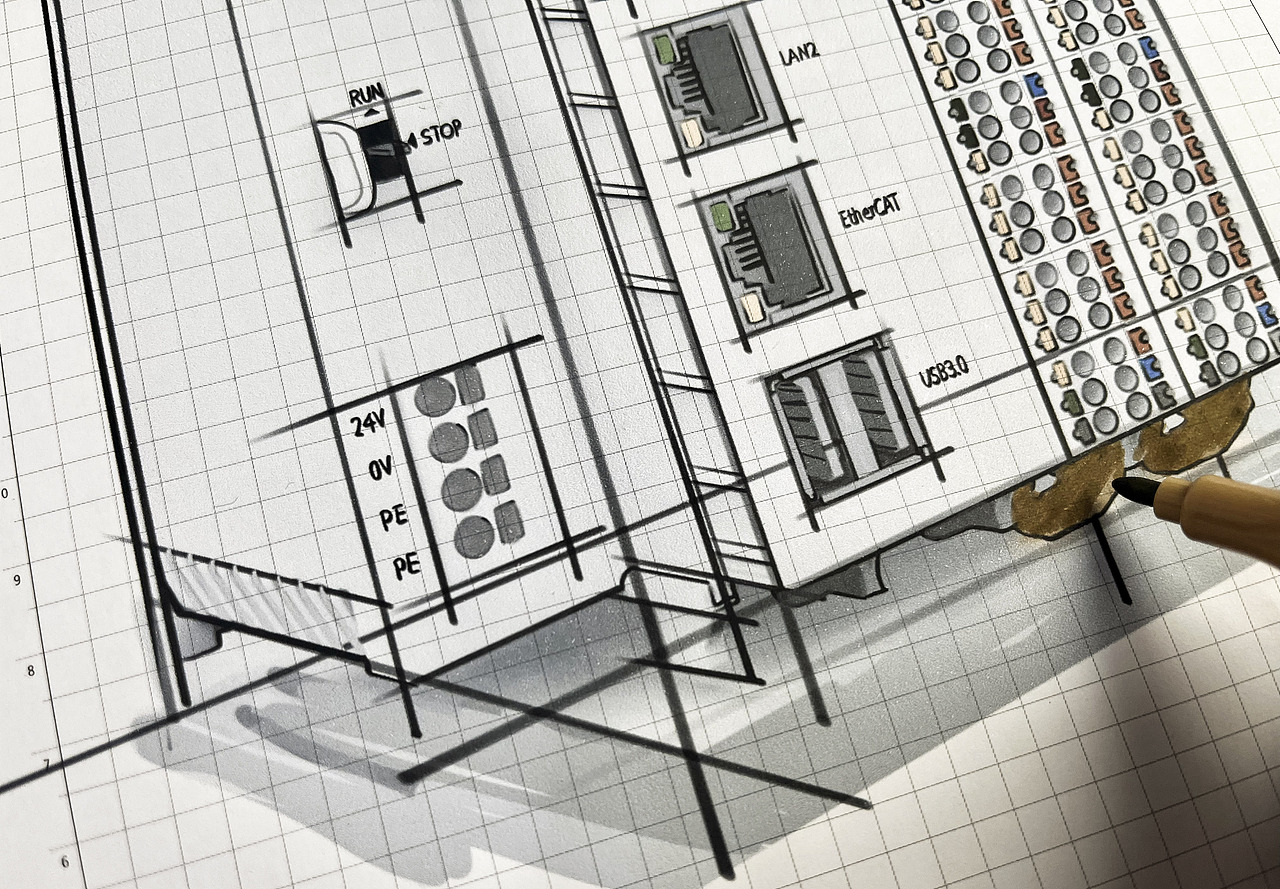 工业自动化：PLC模块设计草图（图ZNDAxNzI1NTI4） - 商业插画 - 站酷设计师郭大右原创素材 - 站酷ZCOOL