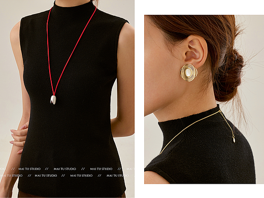 高级感饰品丨项链丨暗黑丨麦图摄影丨无头风首饰丨