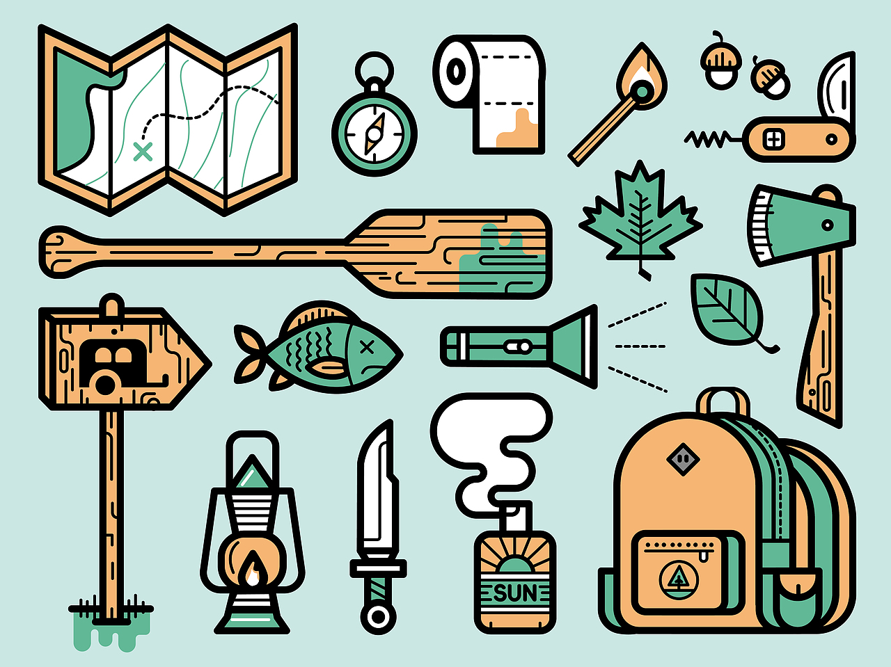 扁平淡彩分类物品图标集（图ZNDAxNzI4NTgw） - 创作习作 - 站酷设计师有兴纸艺原创素材 - 站酷ZCOOL