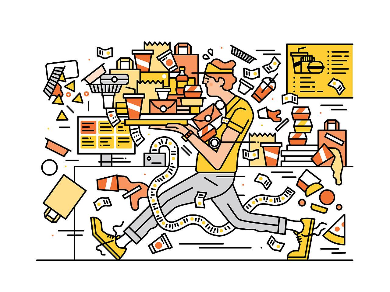 扁平矢量叙事场景插画（图ZNDAxNzI5MTc2） - 创作习作 - 站酷设计师有兴纸艺原创素材 - 站酷ZCOOL