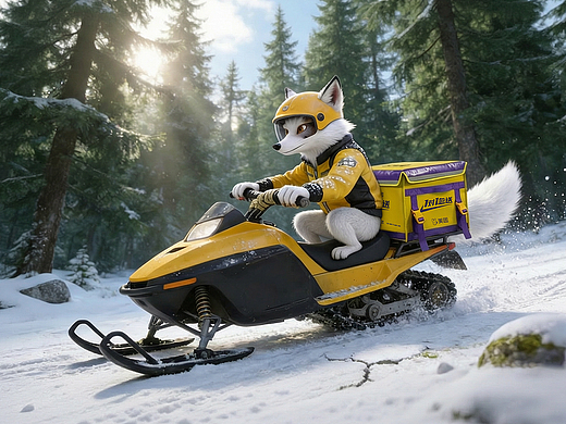 《白狐的美团 1v1 急送》（个人主页-ZNzMwNjc0NDg=） - AI作品 - 站酷设计师G藓森原创素材 - 站酷ZCOOL