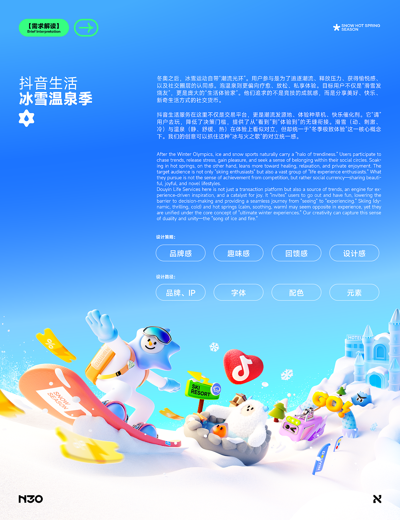 抖音生活冰雪温泉季2025全案设计