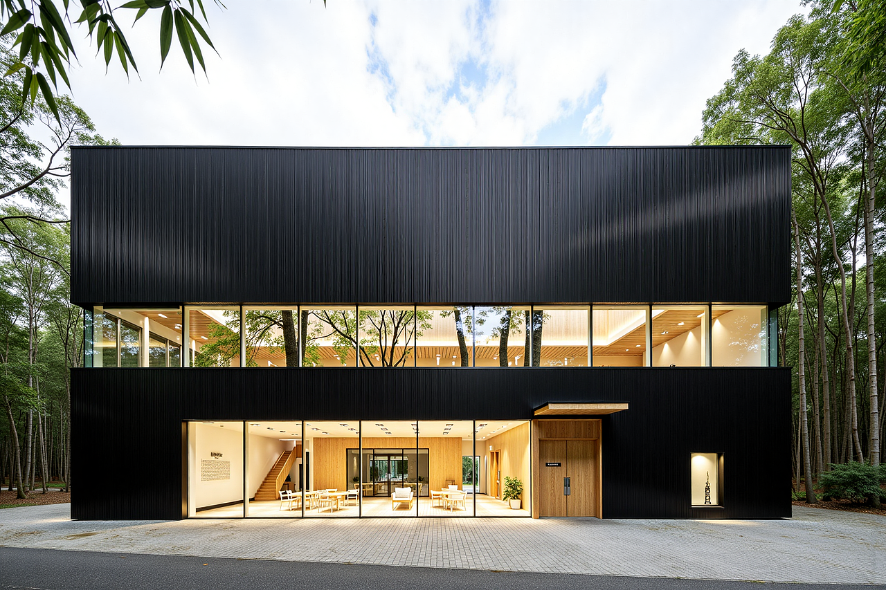 AI创意设计147-黑金与木（多层办公）（图ZNDAxNzMyMTE2） - 建筑设计 - 站酷设计师GLMar原创素材 - 站酷ZCOOL