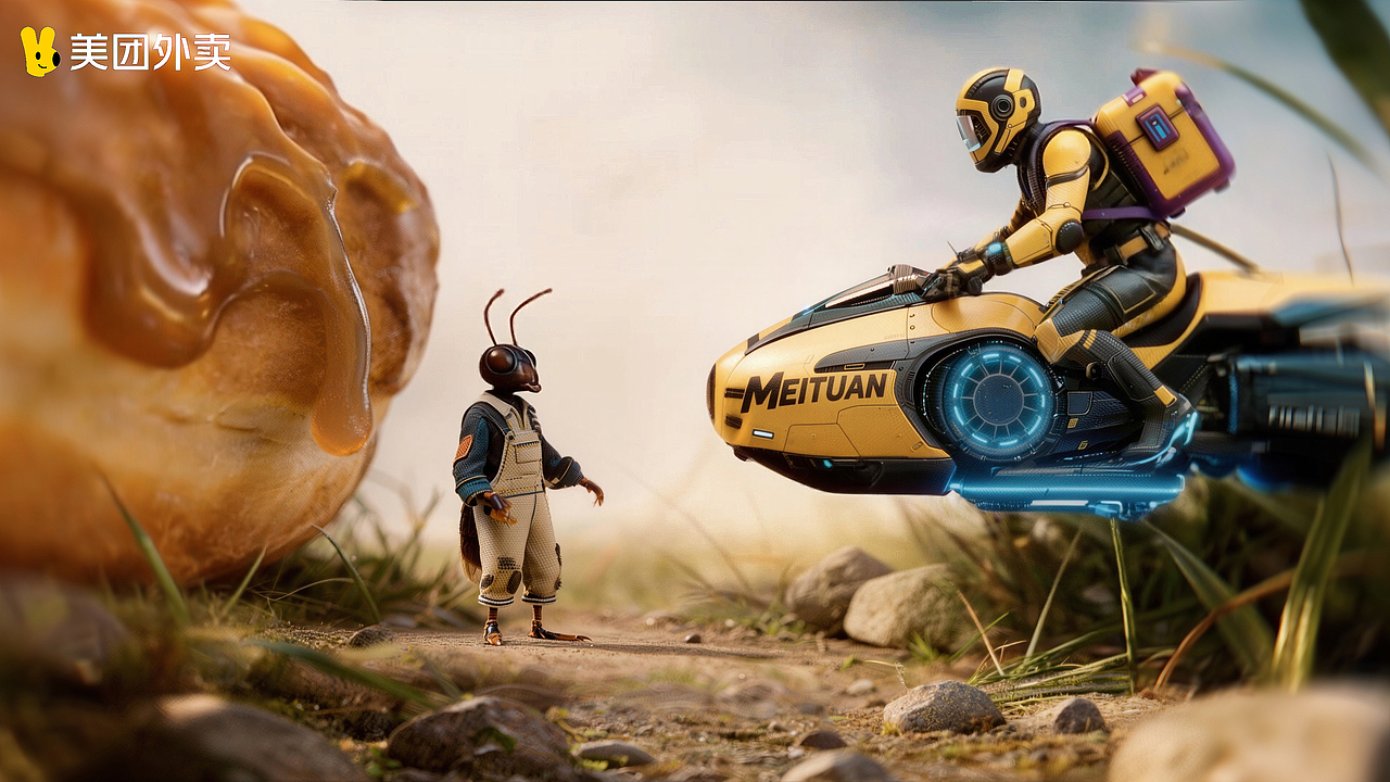 美团外卖1对1急送·《急送奇缘：蚂蚁订单》（图ZNDAxNzY1NDIw） - AI作品 - 站酷设计师古德Ai师原创素材 - 站酷ZCOOL