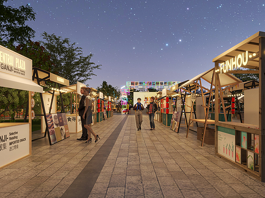 夜市（个人主页-ZNzMwNzE3NDQ=） - 景观设计 - 站酷设计师艺颜表现程军原创素材 - 站酷ZCOOL