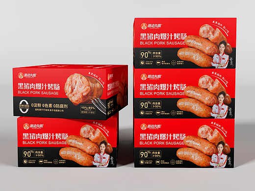 烤肠/牛肉丸包装箱设计
