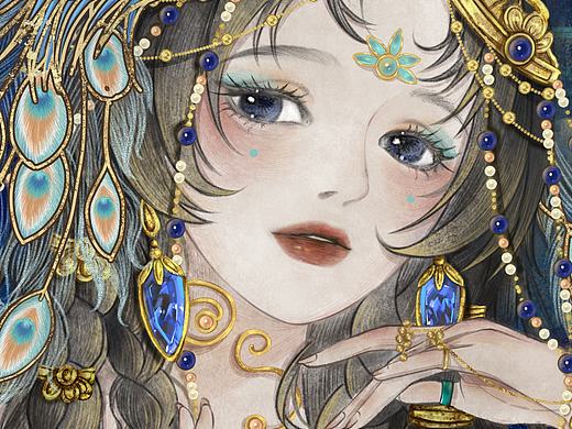 文物拟人｜唐代八瓣团花描金琉璃盘