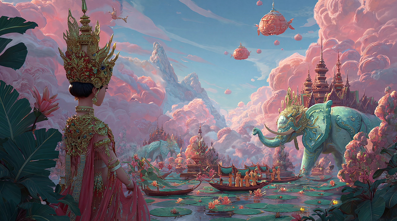 《兰纳女神》(图ZNDAxNzg3NjAw) - AI作品 - 站酷设计师轩大拾羊原创素材 - 站酷ZCOOL