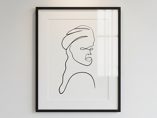 商稿插画设计《一笔肖像》