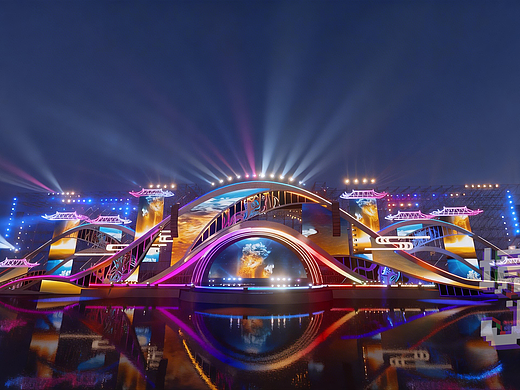 鹊桥飞渡・天上宫阙晚会舞美