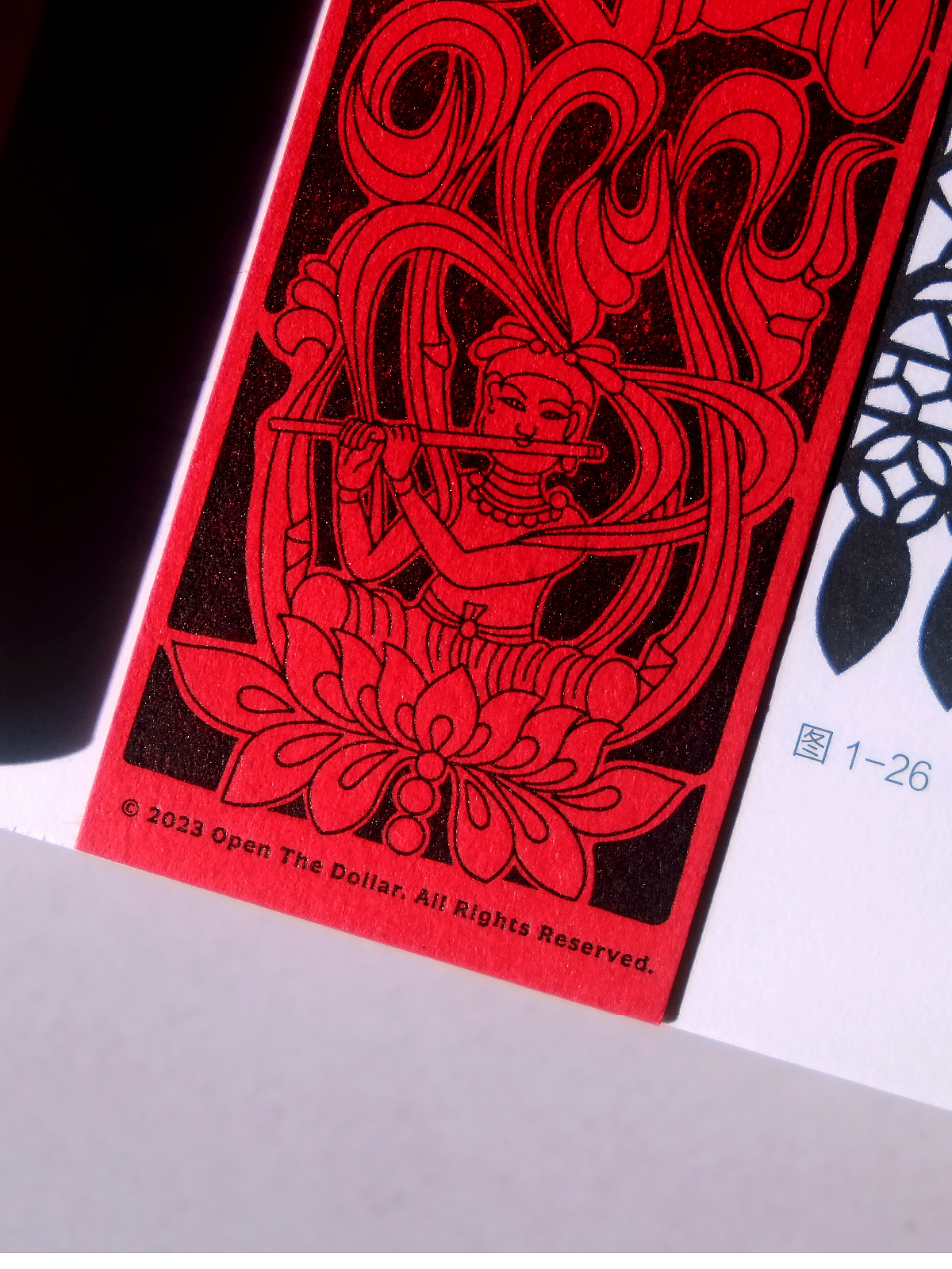 「奏乐飞天」凹版印刷棉纸书签/中式国风文创/书签设计（图ZNDAxNzkzOTEy） - 生活用品 - 站酷设计师蟹蟹的谢原创素材 - 站酷ZCOOL