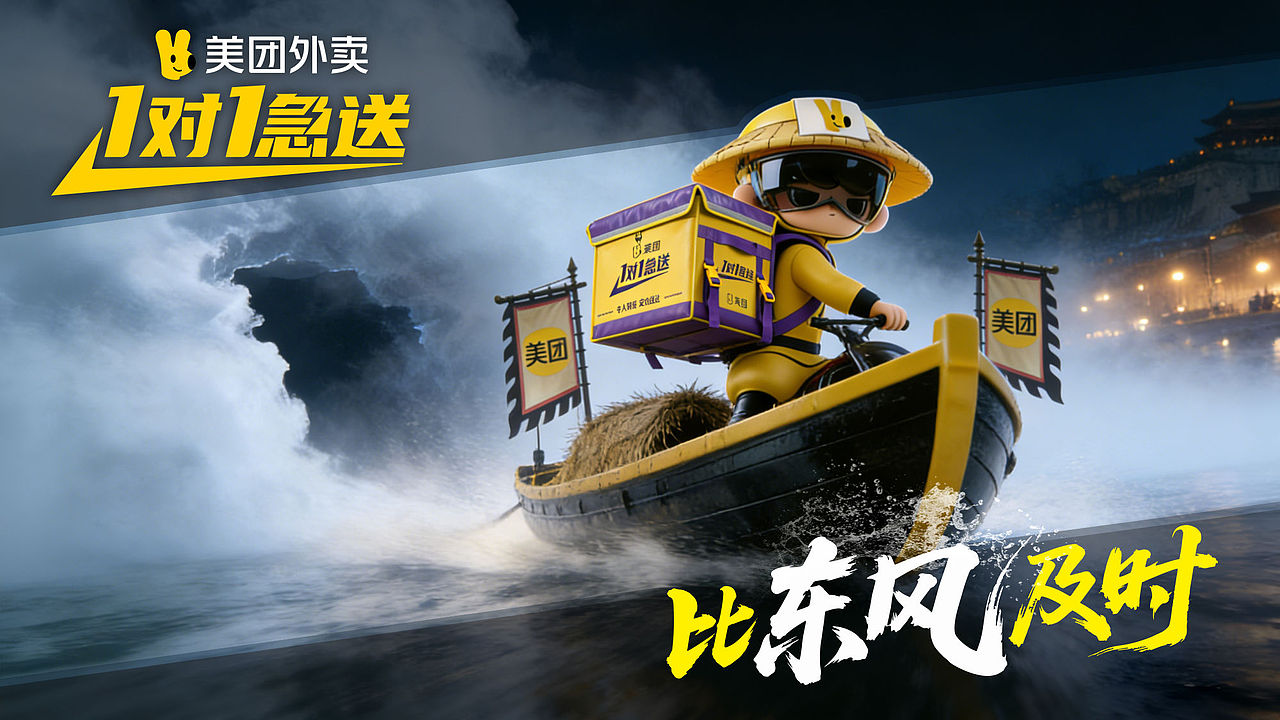 美团急送1对1--比东风及时！（图ZNDAxNzk4NDM2） - AI作品 - 站酷设计师囧就一个字原创素材 - 站酷ZCOOL