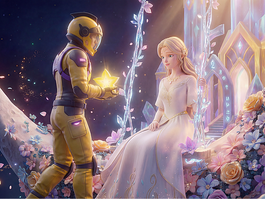 【極致浪漫】跨越三千光年，只為把這顆6000℃的星星趁熱送給你?。▊€人主頁-ZNzMwNzQ1NzY=） - AI作品 - 站酷設(shè)計(jì)師一元AIGC原創(chuàng)素材 - 站酷ZCOOL