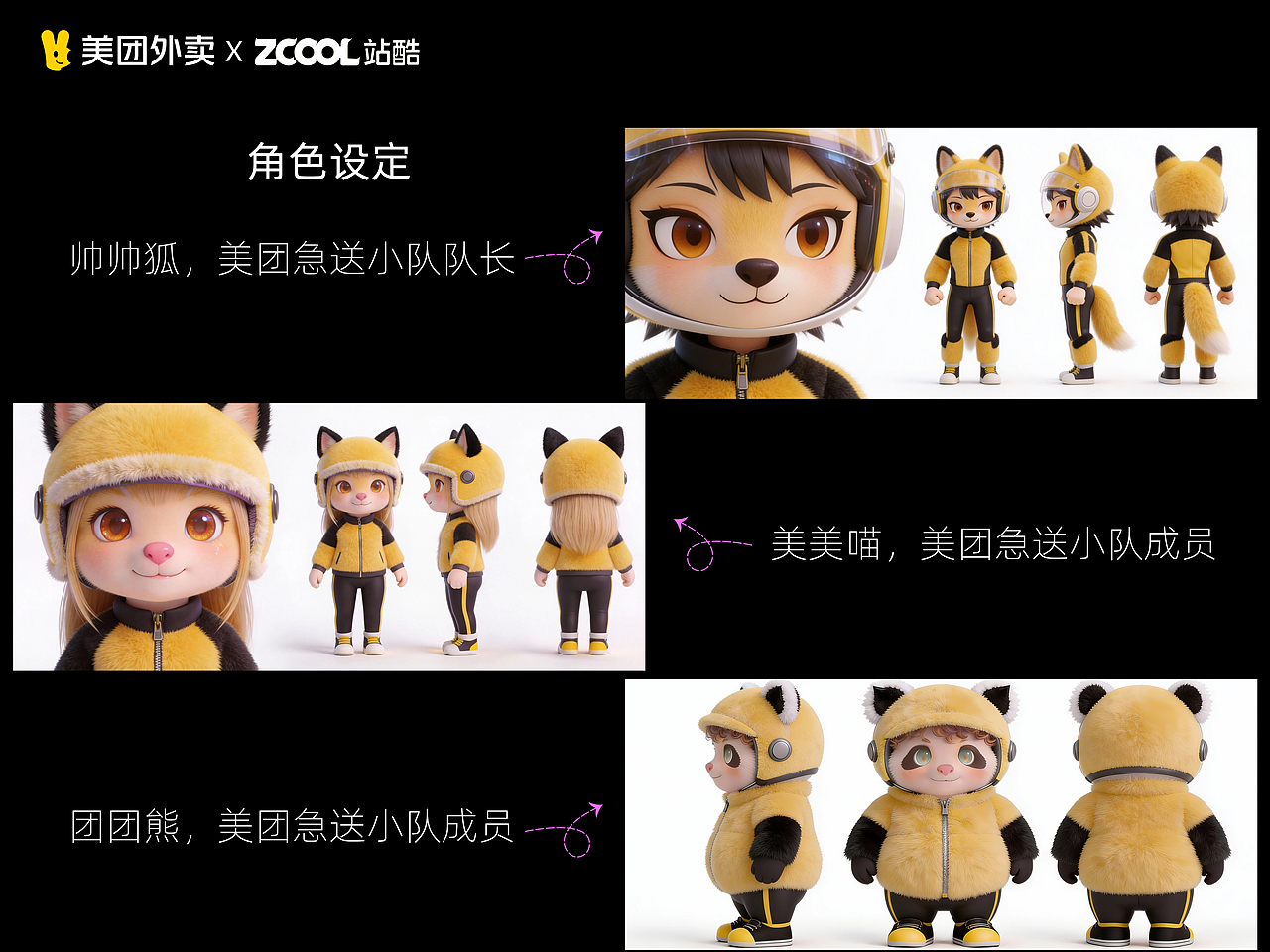 美团急送小队（图ZNDAxODAyMzIw） - AI作品 - 站酷设计师疯狂小伊原创素材 - 站酷ZCOOL