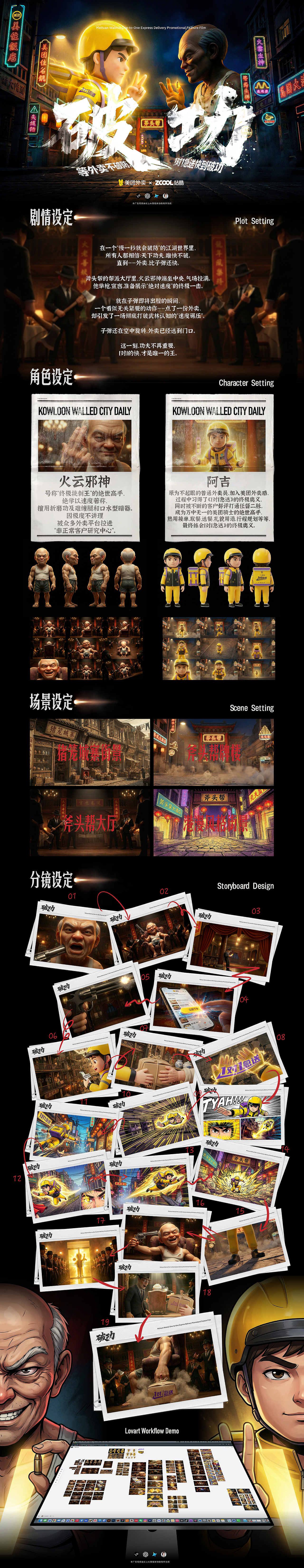 《慢一秒，破防》-美团1对1急送（图ZNDAxODEyMjg4） - AI作品 - 站酷设计师刘线DotDotDesign原创素材 - 站酷ZCOOL