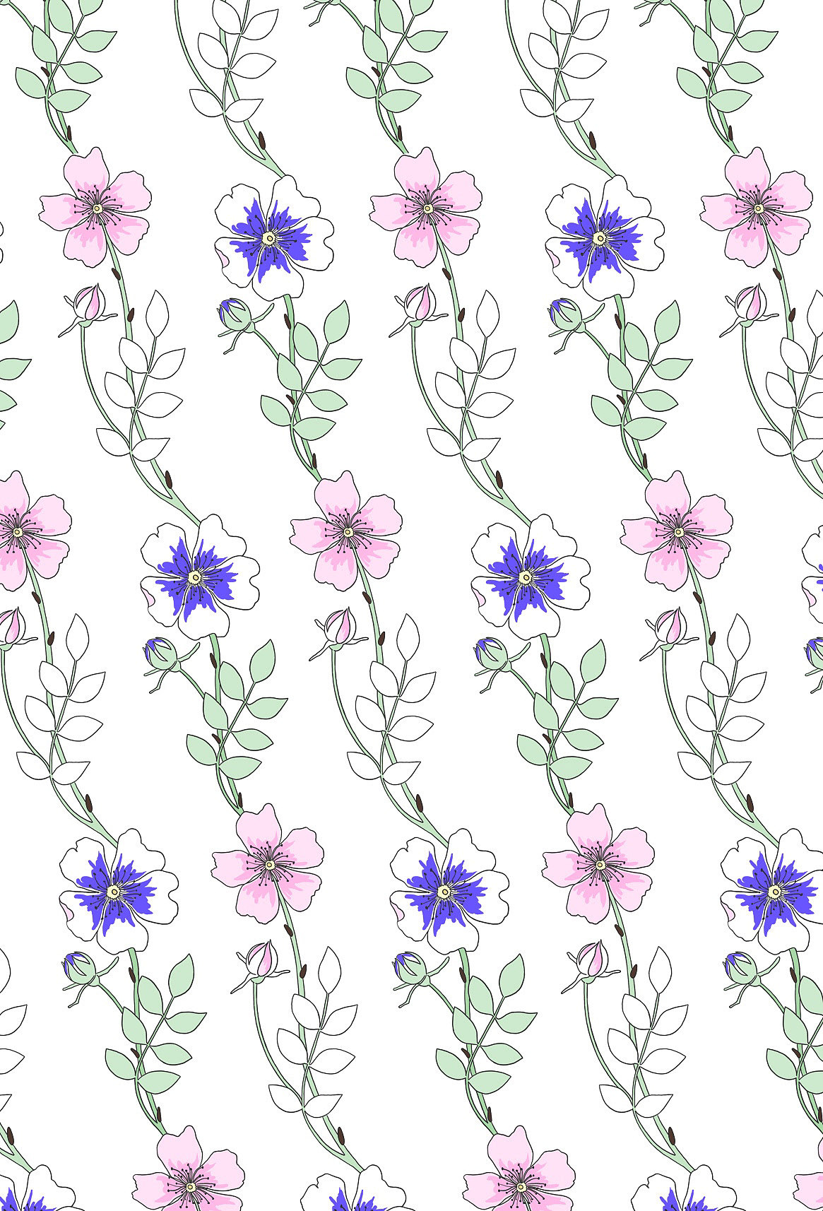 portrait illustration and pattern（图ZNDAxODE1NzIw） - 商业插画 - 站酷设计师ViktoriiaPrint原创素材 - 站酷ZCOOL