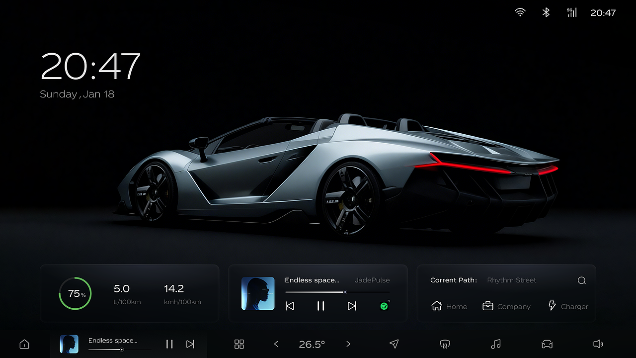 Sharp Shadow|锐影 沉浸式智能座舱HMI界面设计_JadePulse-站酷ZCOOL