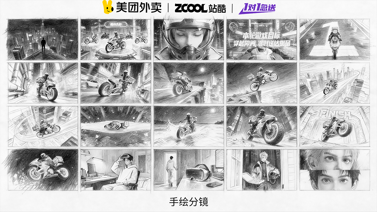镜像速递——我点的外卖，送来了另一个我自己（图ZNDAxODI2Mzc2） - AI作品 - 站酷设计师山海陆城原创素材 - 站酷ZCOOL