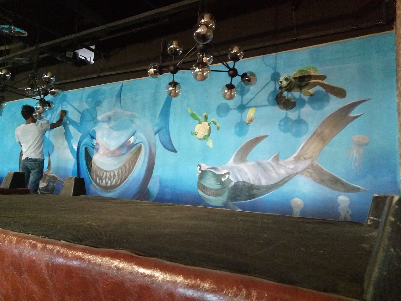 餐饮墙绘 海鲜店墙绘（图ZNDAxODQzMDY4） - 绘画 - 站酷设计师新农村壁画原创素材 - 站酷ZCOOL