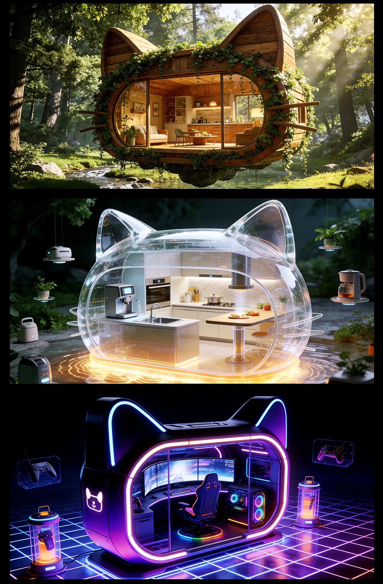 16个不同猫头创意场景/AI助力（图ZNDAxODQ1NjA4） - 电商 - 站酷设计师ZJHCOLMZ原创素材 - 站酷ZCOOL