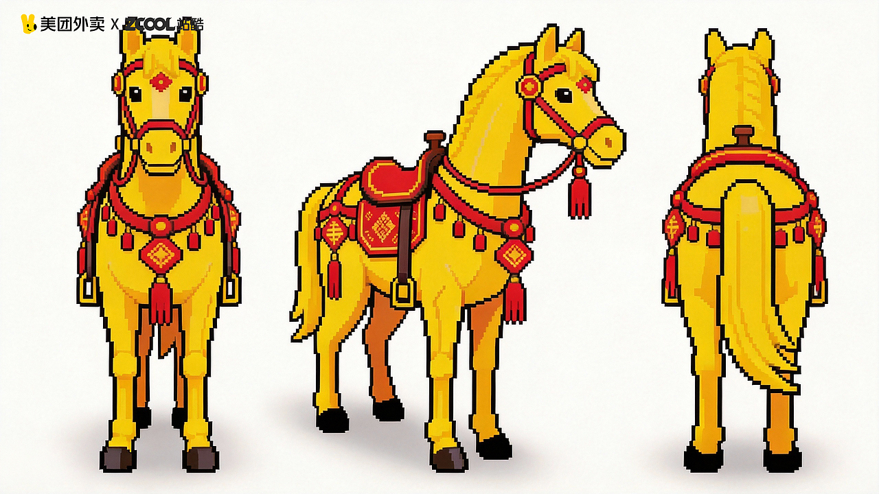 开年嗨一局，美团1V1急送，让年味不等待（图ZNDAxODUyMDU2） - AI作品 - 站酷设计师AI设计师33酱原创素材 - 站酷ZCOOL