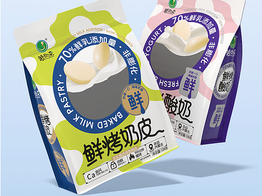 鲜烤奶皮包装设计