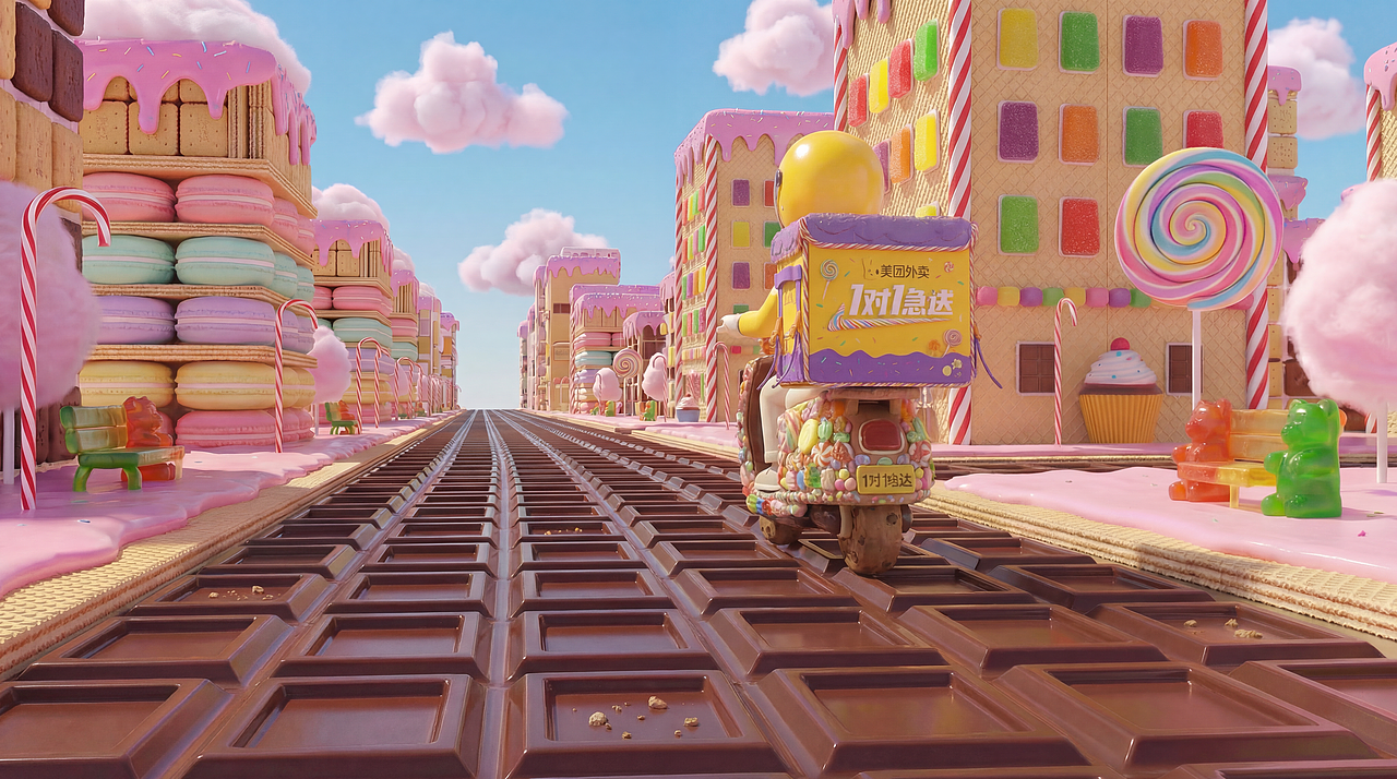 《甜蜜急送》（图ZNDAxODU3MDky） - AI作品 - 站酷设计师温维斯Wenvis原创素材 - 站酷ZCOOL