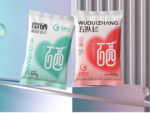 五队长富硒稻花香大米包装