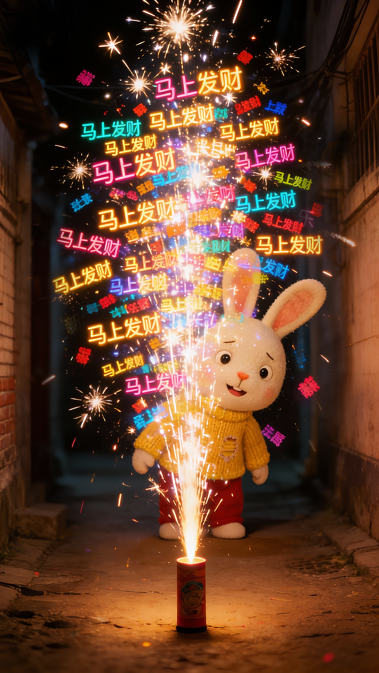 马年第一只烟花（图ZNDAxODYwNTgw） - AI作品 - 站酷设计师小滑溜原创素材 - 站酷ZCOOL