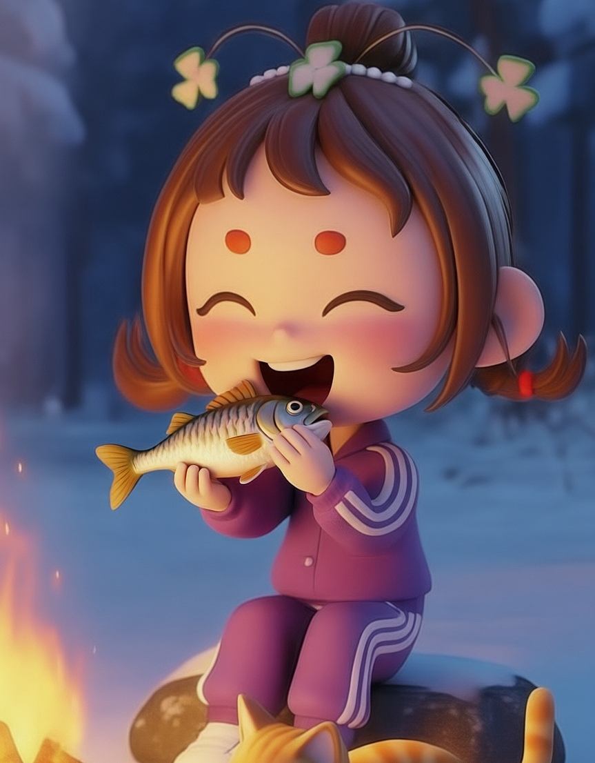 吃鱼（图ZNDAxODY1MjA4） - 动画片 - 站酷设计师yeheer原创素材 - 站酷ZCOOL