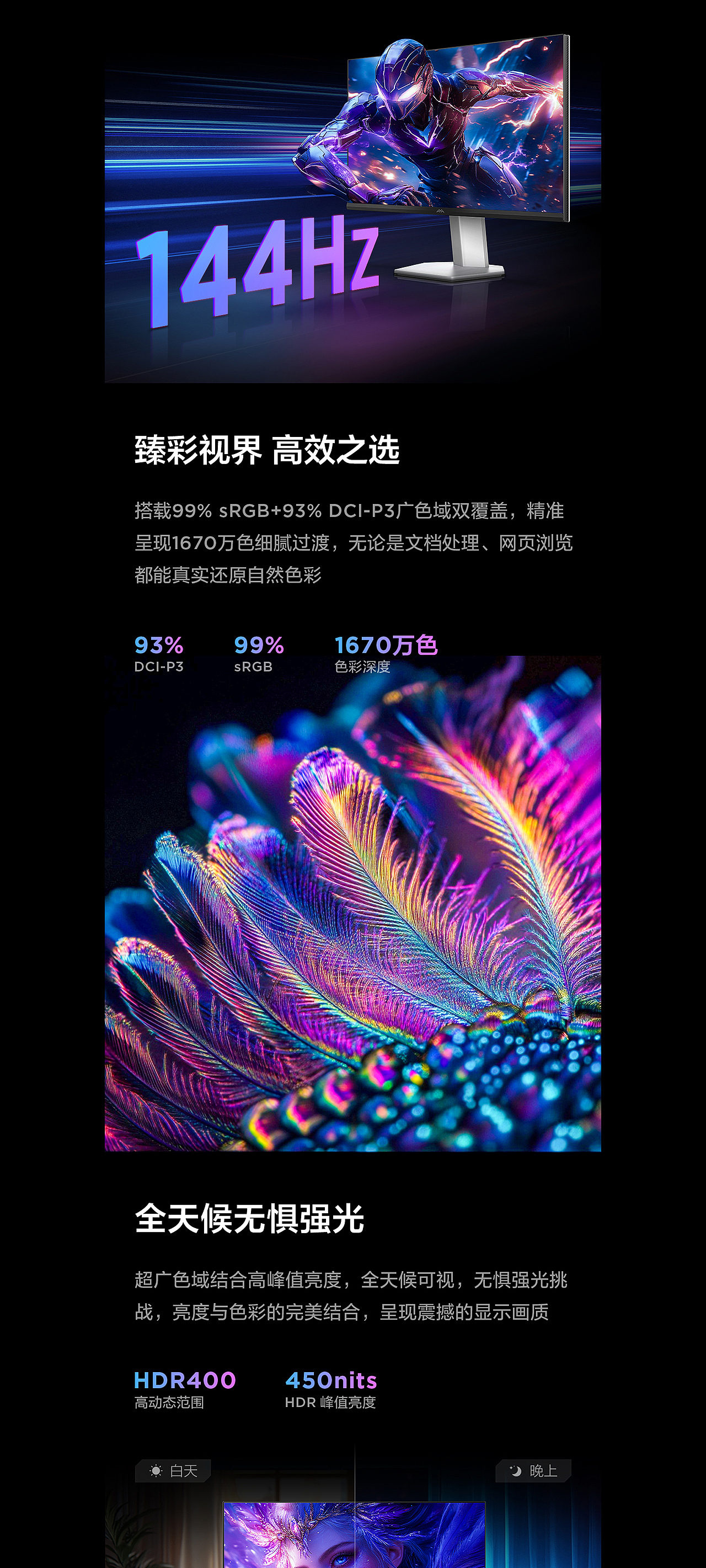 FFALCON雷鸟 25年4款显示器详情页视觉设计（图ZNDAxODY3OTYw） - 电商 - 站酷设计师被迫营业的大辉原创素材 - 站酷ZCOOL