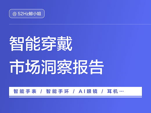 智能穿戴行业洞察：新手体验设计师必备！！（个人主页-ZMTY4Mjc2OA==） - 多领域 - 站酷设计师52Hz鲸小姐原创素材 - 站酷ZCOOL