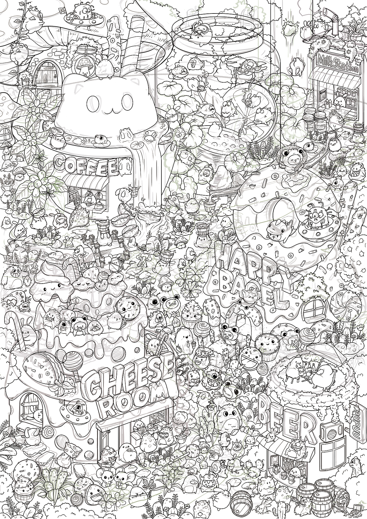 怪力派对（图ZNDAxODg1MjQ0） - 新锐潮流插画 - 站酷设计师阿尔文森特原创素材 - 站酷ZCOOL