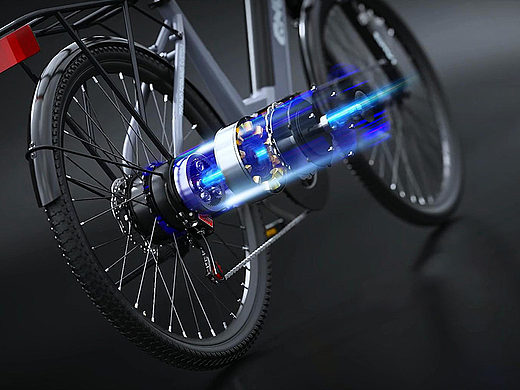 电动自行车3D动画建模渲染含爆炸图