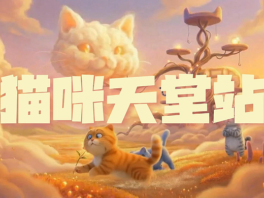 「天堂貓咪站」每只可愛(ài)的貓咪都會(huì)去天堂～（個(gè)人主頁(yè)-ZNzMwODMwMDA=） - AI作品 - 站酷設(shè)計(jì)師H六六66原創(chuàng)素材 - 站酷ZCOOL