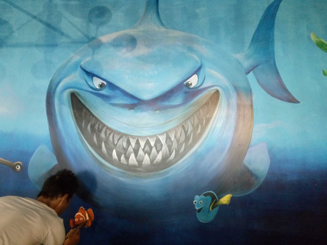 自助餐厅墙绘 海鲜墙绘（图ZNDAxODg4NDY4） - 绘画 - 站酷设计师新农村墙绘原创素材 - 站酷ZCOOL