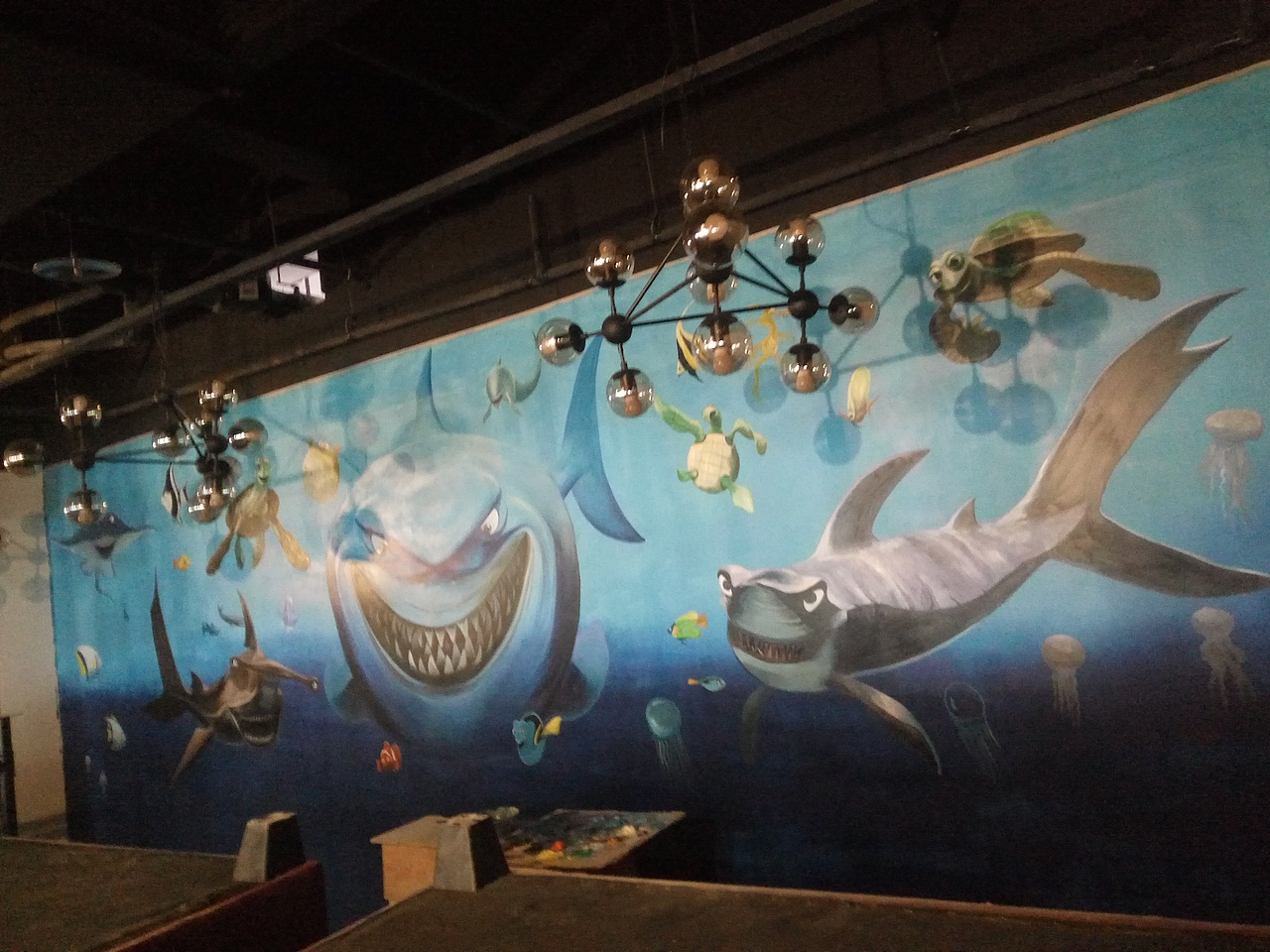 自助餐厅墙绘 海鲜墙绘（图ZNDAxODg4NDc2） - 绘画 - 站酷设计师新农村墙绘原创素材 - 站酷ZCOOL