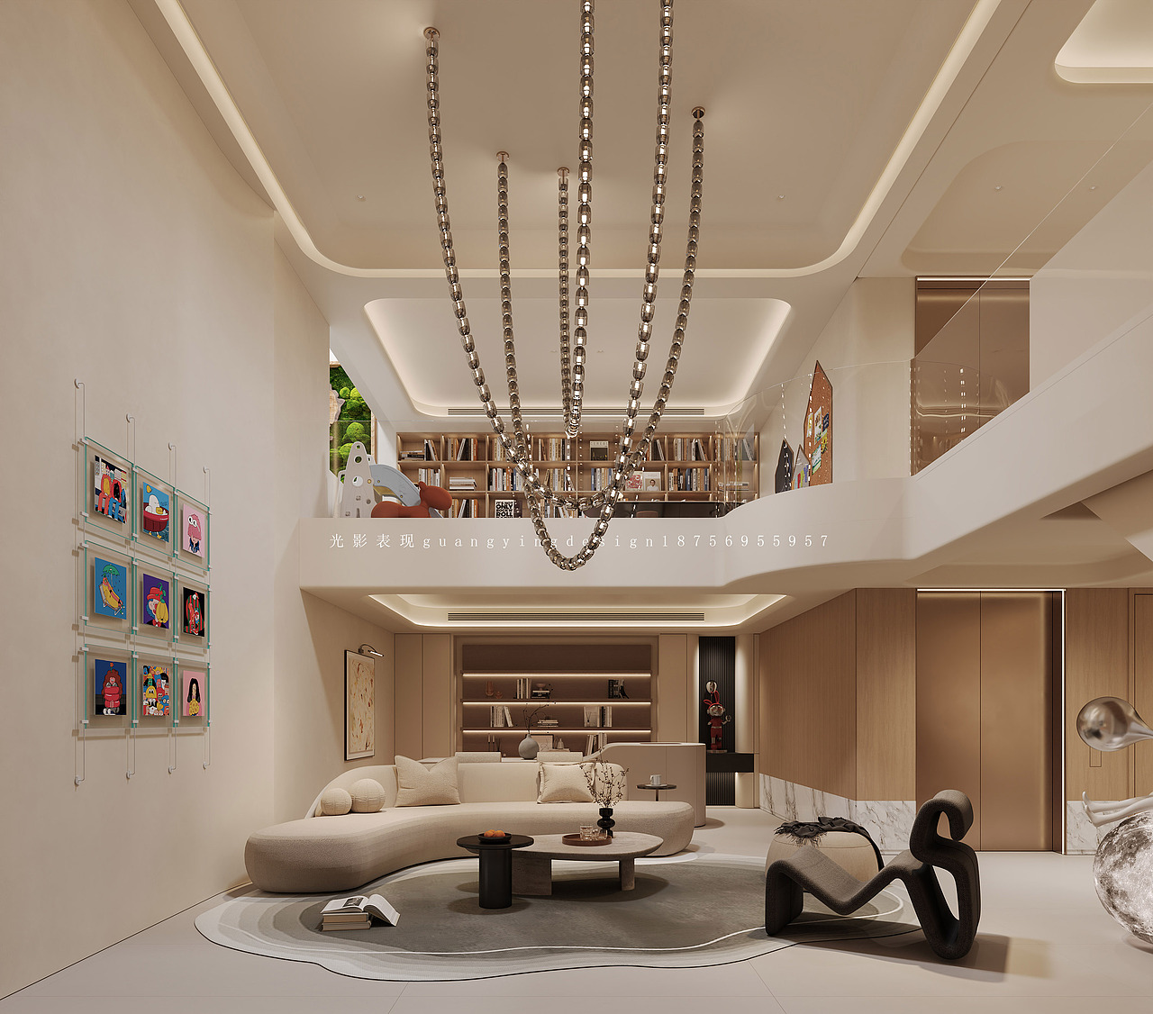 挑空别墅（图ZNDAxODk2NjE2） - 家装设计 - 站酷设计师光影51原创素材 - 站酷ZCOOL