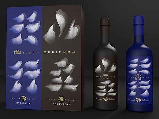 雲岄--云行 · 逸，山立 · 岳  红酒系列品牌创意设计