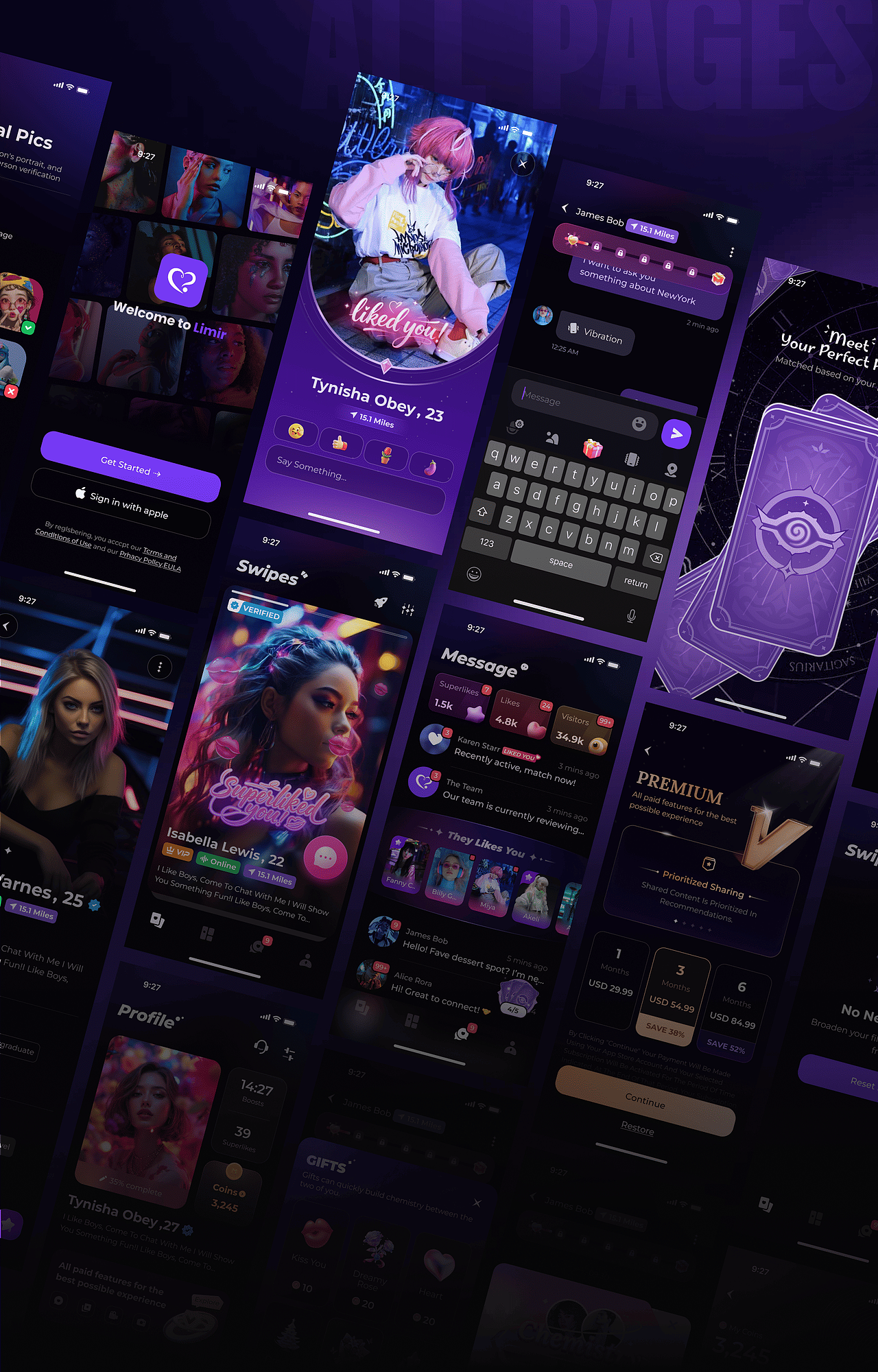 Limir海外社交-APP风格设定（图ZNDAxOTA4NzI0） - APP界面 - 站酷设计师Voilld原创素材 - 站酷ZCOOL