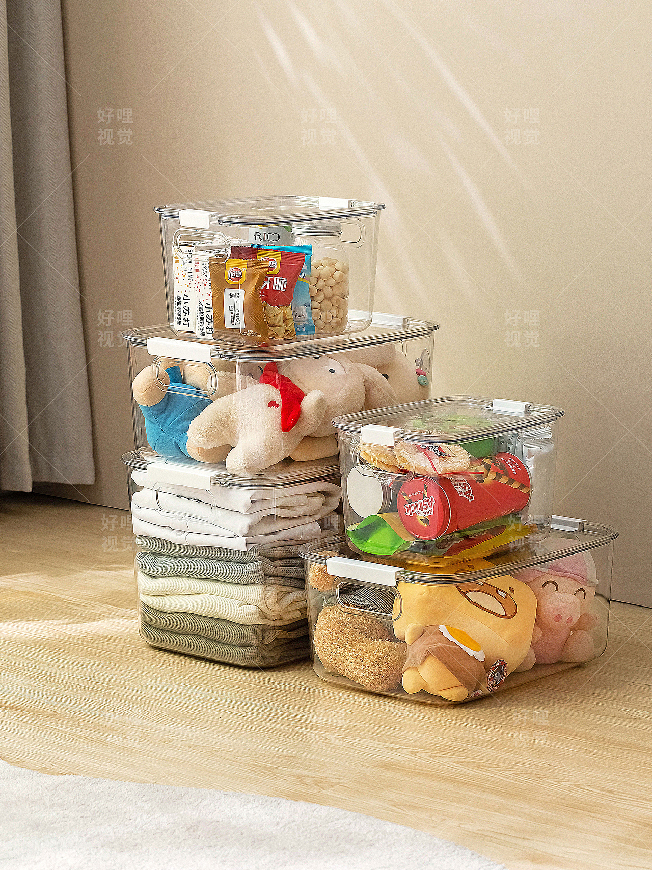 电商产品摄影 | 居家日用 | 懒角落风 | 透明收纳盒（图ZNDAxOTE3OTg4） - 产品摄影 - 站酷设计师汕头好哩视觉原创素材 - 站酷ZCOOL