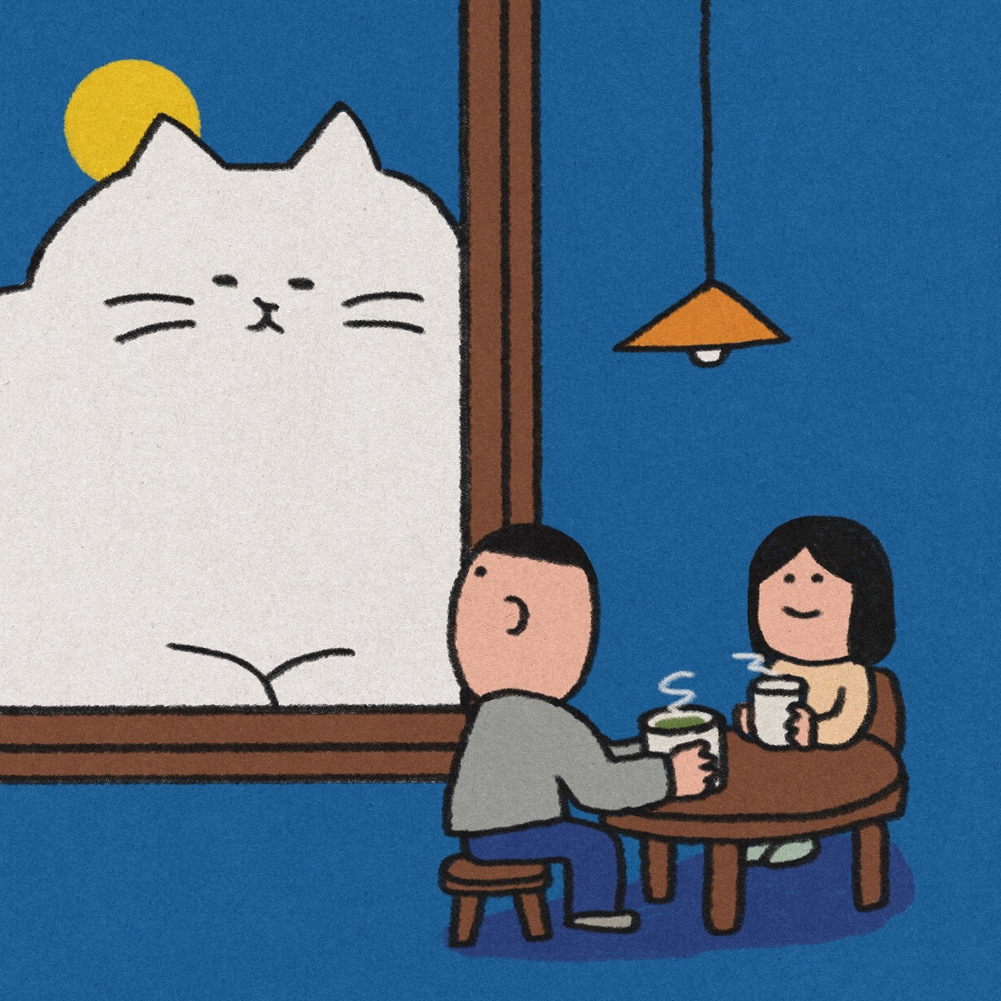 和猫子的没招儿日常-韩国艺术家Gomatsu的插画作品｜365天的好设计 NO.165（图ZMTUzODkyNzI=） - 观点 - 站酷设计师365天的好设计原创素材 - 站酷ZCOOL