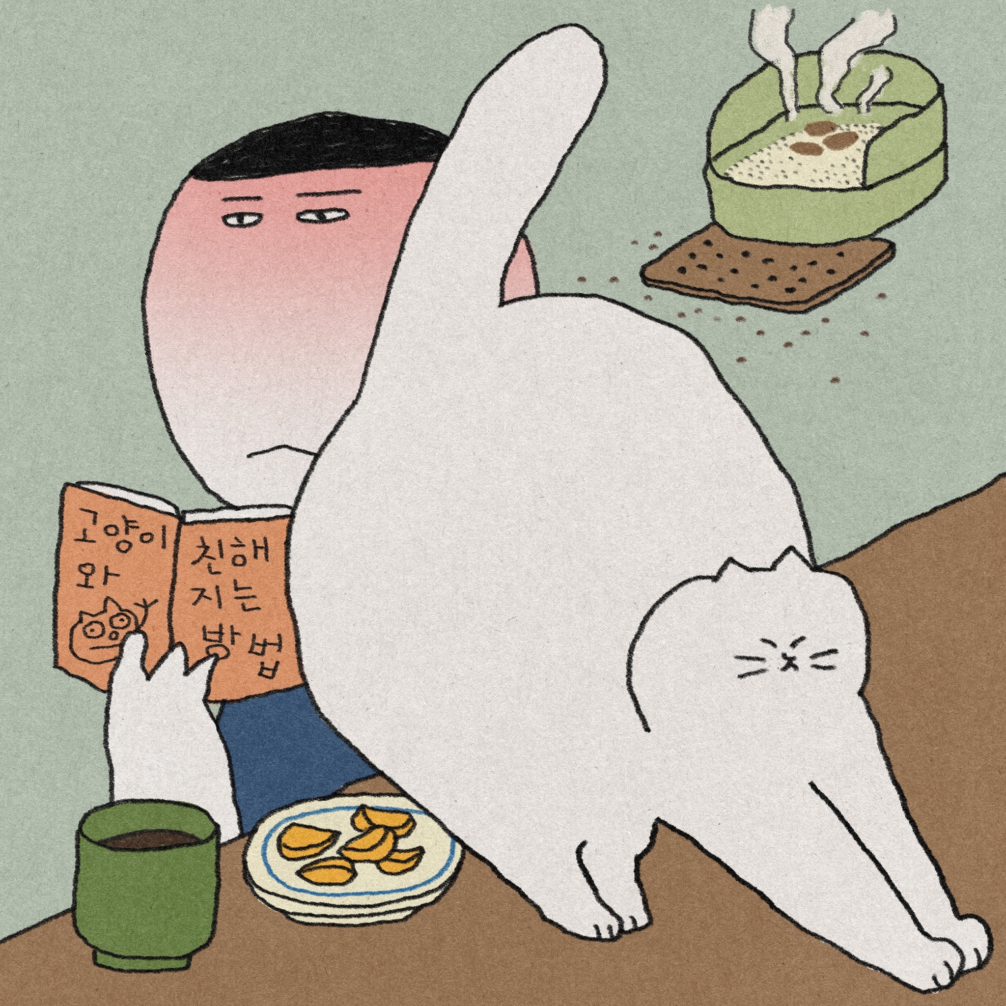 和猫子的没招儿日常-韩国艺术家Gomatsu的插画作品｜365天的好设计 NO.165（图ZMTUzODkyNjA=） - 观点 - 站酷设计师365天的好设计原创素材 - 站酷ZCOOL