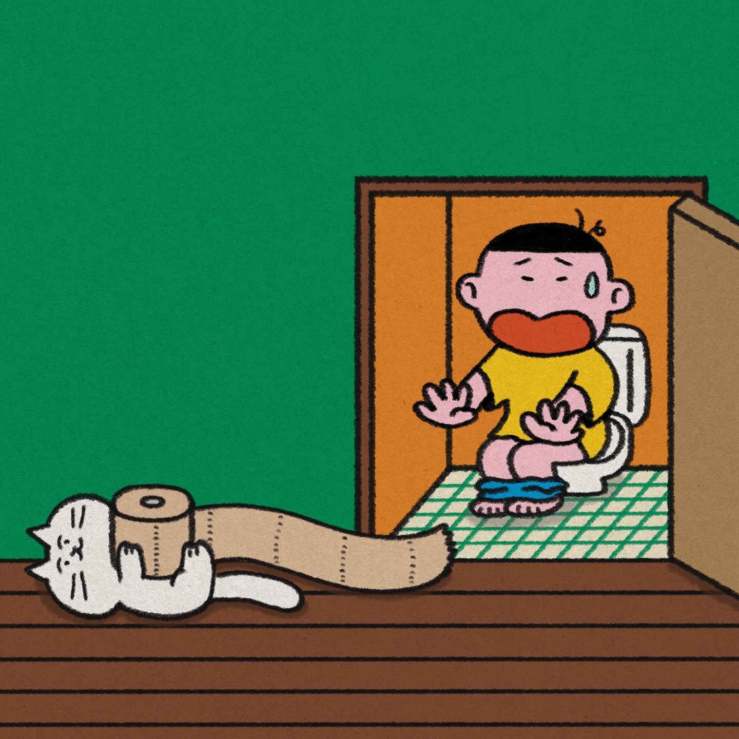 和猫子的没招儿日常-韩国艺术家Gomatsu的插画作品｜365天的好设计 NO.165（图ZMTUzODkyNjg=） - 观点 - 站酷设计师365天的好设计原创素材 - 站酷ZCOOL