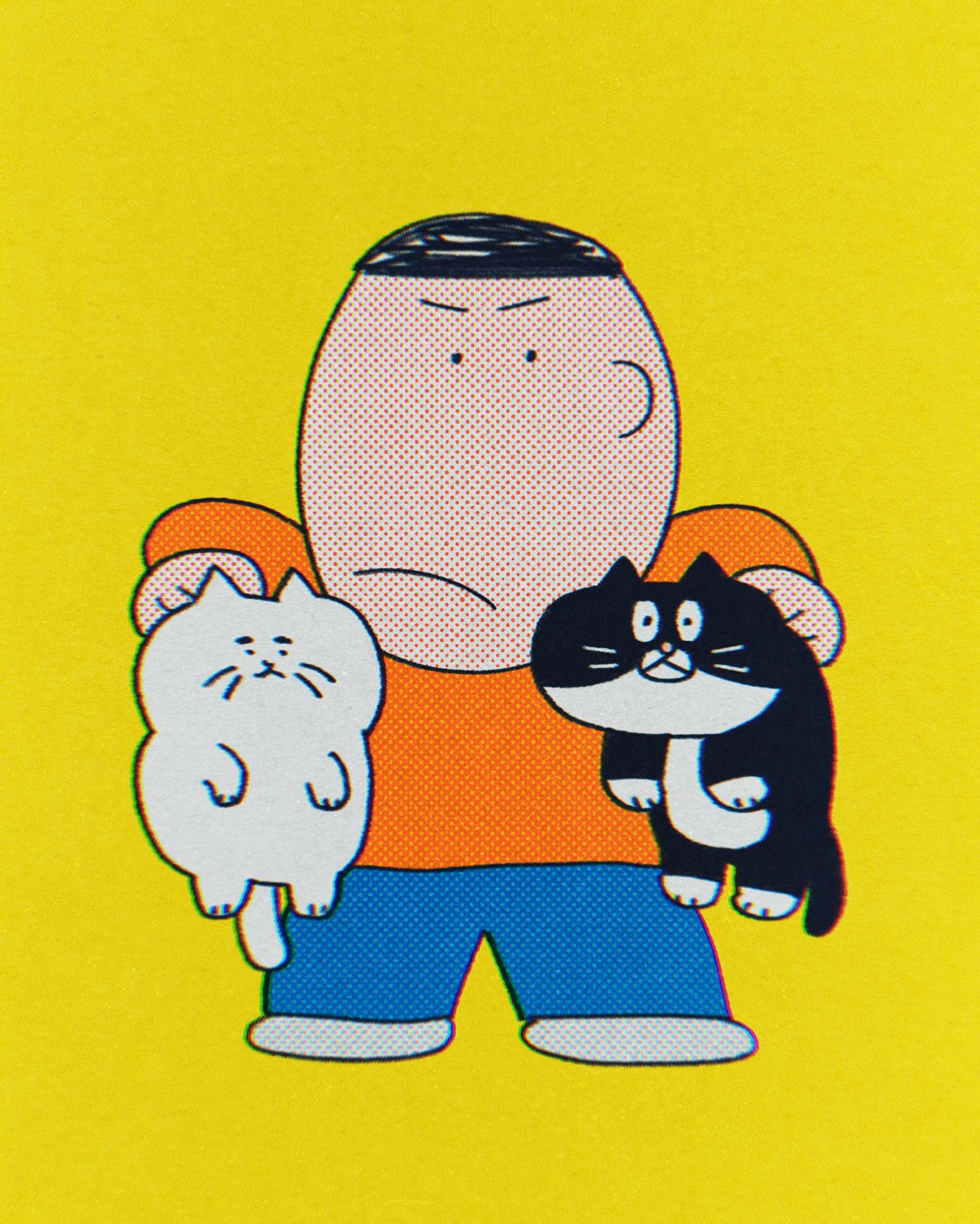 和猫子的没招儿日常-韩国艺术家Gomatsu的插画作品｜365天的好设计 NO.165（图ZMTUzODkyOTY=） - 观点 - 站酷设计师365天的好设计原创素材 - 站酷ZCOOL