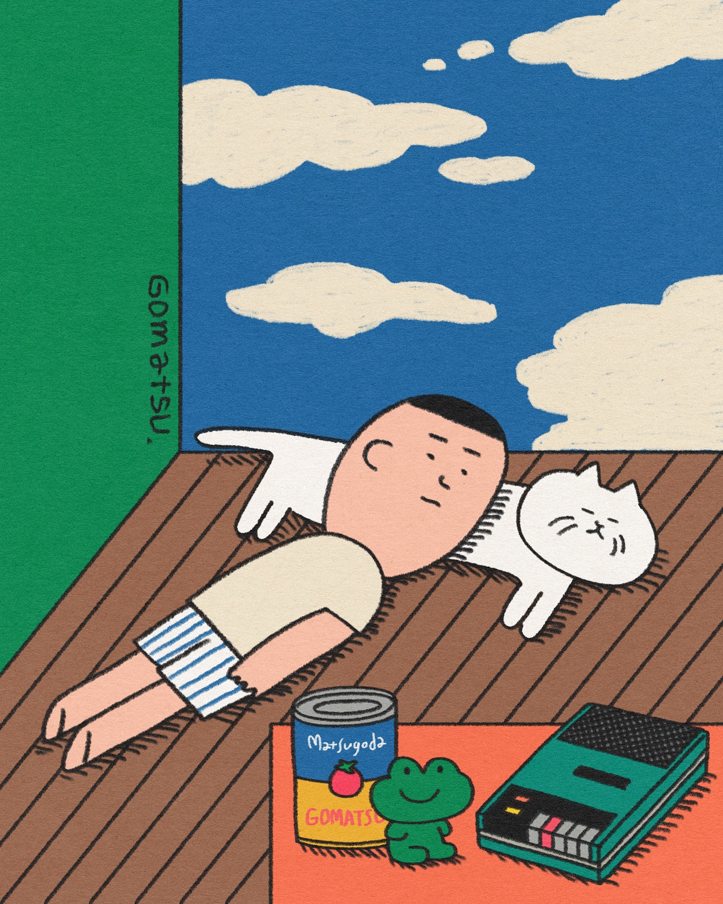 和猫子的没招儿日常-韩国艺术家Gomatsu的插画作品｜365天的好设计 NO.165（图ZMTUzODkzNDg=） - 观点 - 站酷设计师365天的好设计原创素材 - 站酷ZCOOL