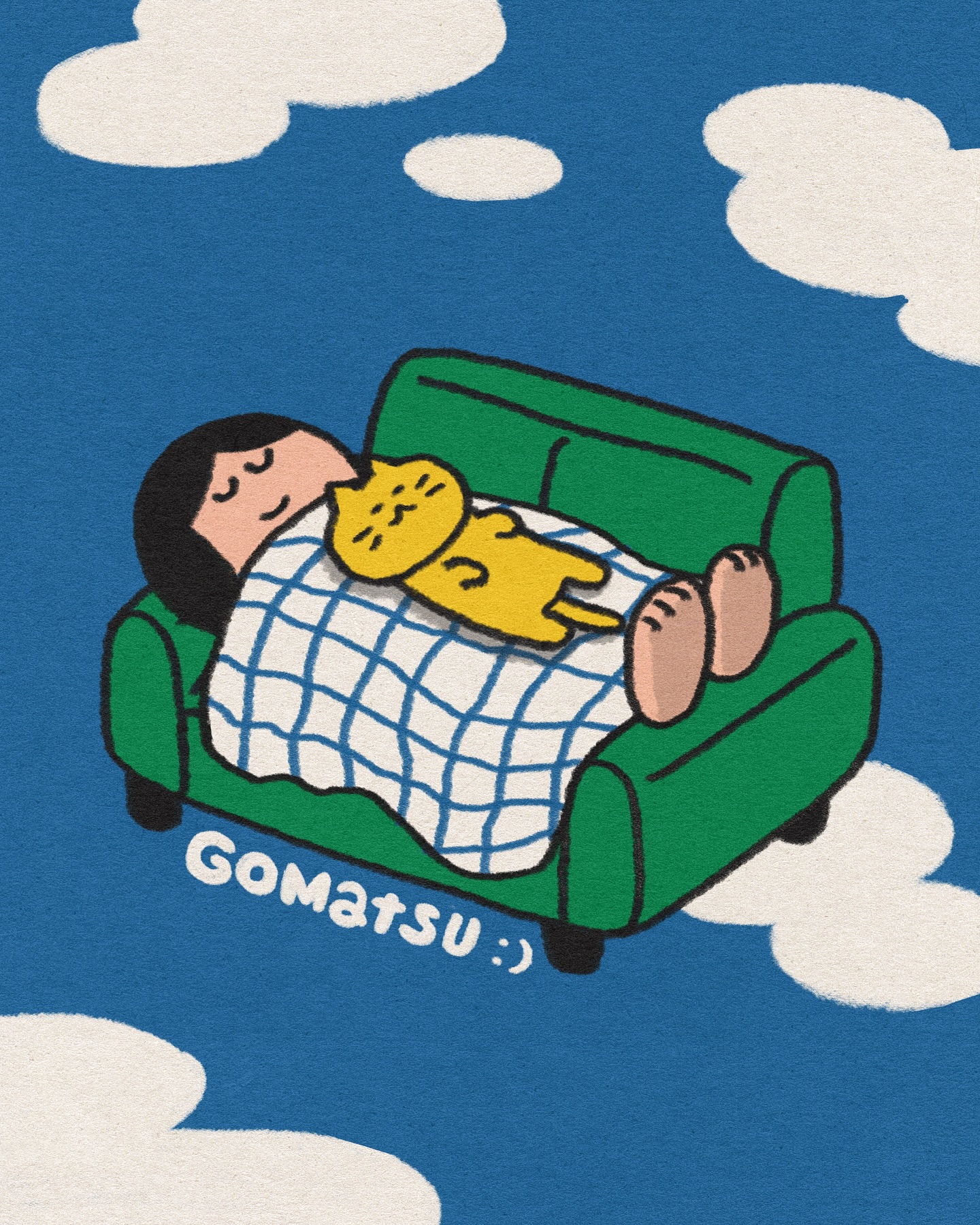 和猫子的没招儿日常-韩国艺术家Gomatsu的插画作品｜365天的好设计 NO.165（图ZMTUzODkzMzI=） - 观点 - 站酷设计师365天的好设计原创素材 - 站酷ZCOOL