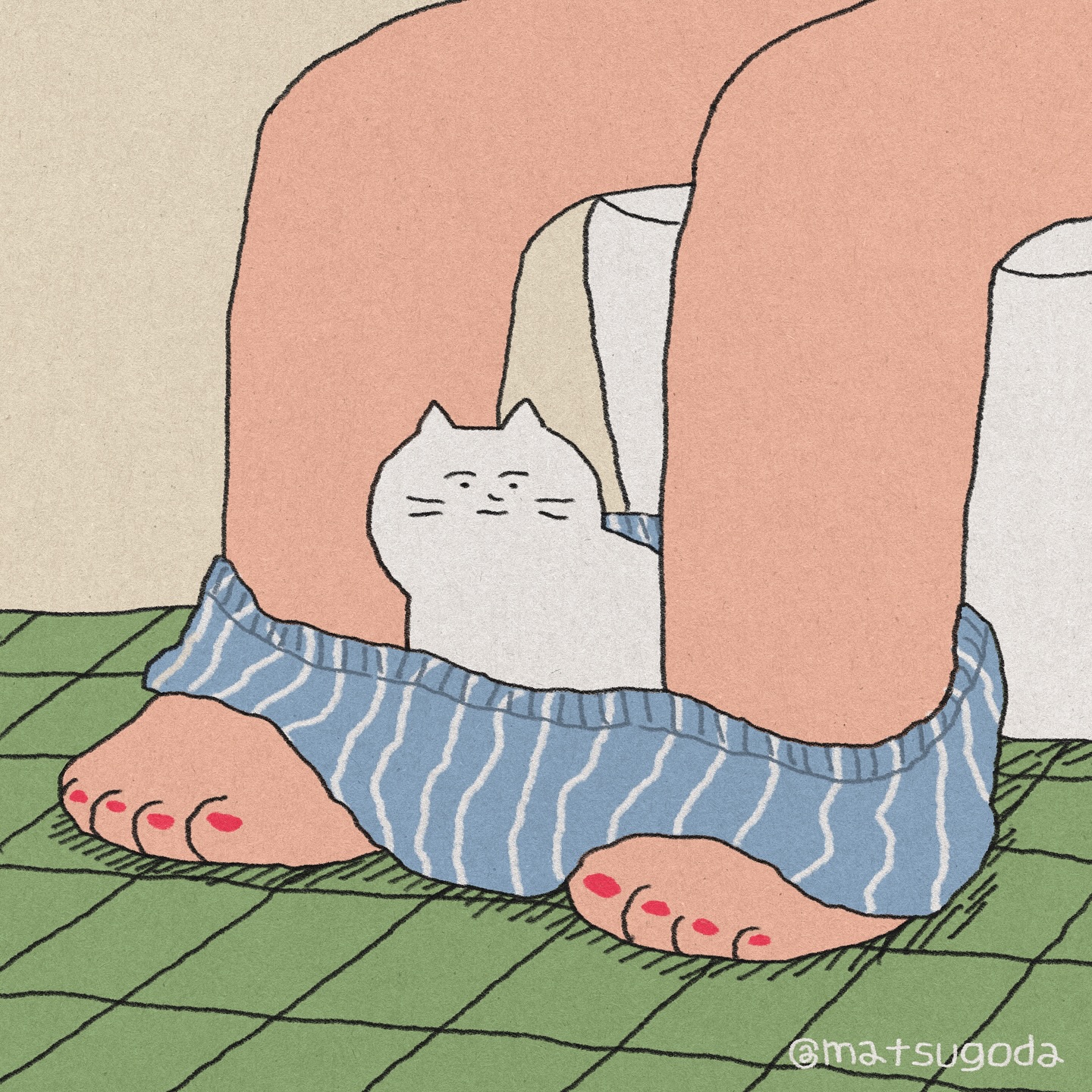 和猫子的没招儿日常-韩国艺术家Gomatsu的插画作品｜365天的好设计 NO.165（图ZMTUzODk0MDA=） - 观点 - 站酷设计师365天的好设计原创素材 - 站酷ZCOOL